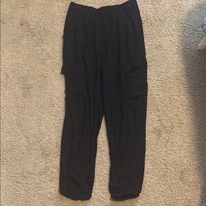bobi Black Cargo Pants Relaxed Fit